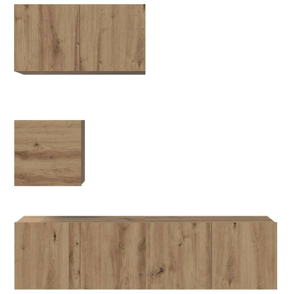 Set mobile TV 4 pcs rovere artigianale 60 x 30 x 30 cm