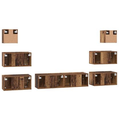 Set mobile TV 8 pcs Legno vecchio 60 x 30 x 30 cm