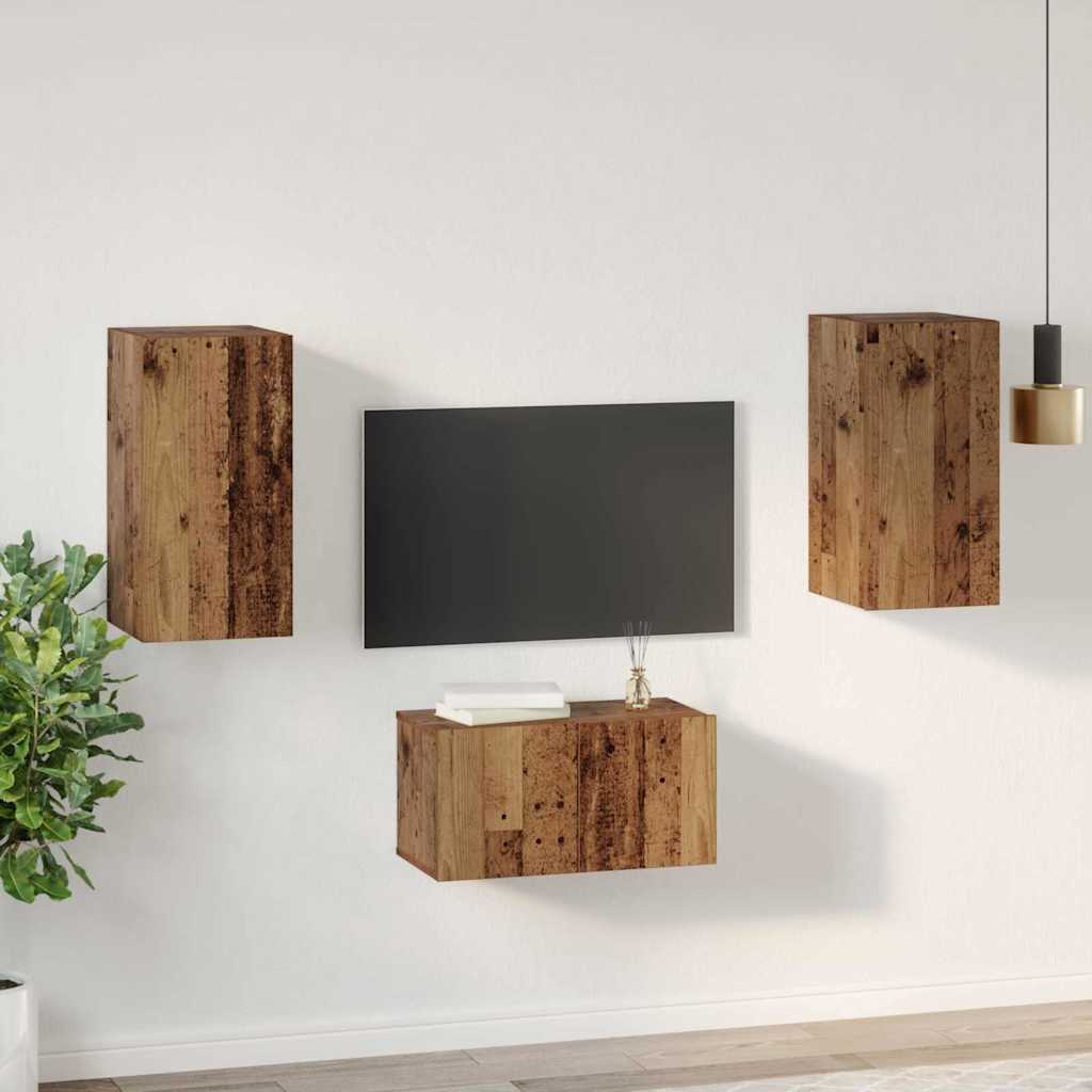Set mobile TV 3 pcs Legno vecchio 60 x 30 x 30 cm