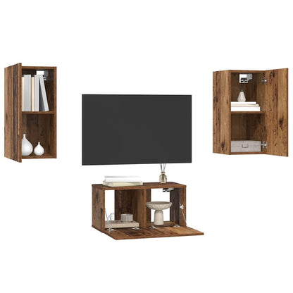 Set mobile TV 3 pcs Legno vecchio 60 x 30 x 30 cm