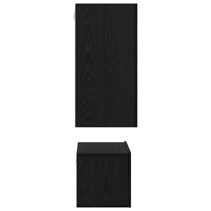 Set mobile TV 3 pcs Rovere nero 60 x 30 x 30 cm