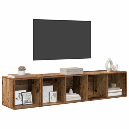 Set di mobili TV 2 pcs Legno antico 37 x 37 x 142.5 cm