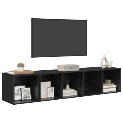 Set di mobili TV 2 pcs Rovere nero 37 x 37 x 142.5 cm