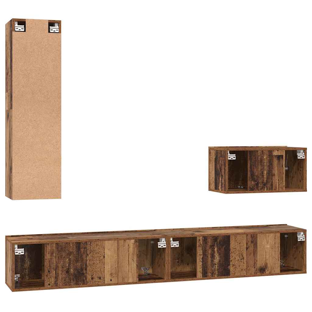 Set di mobili TV 4 pcs Legno vecchio 200 x 30 x 30 cm