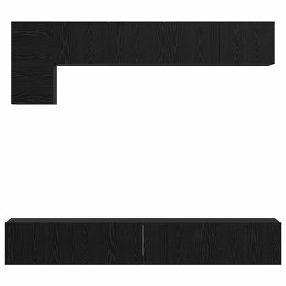 Set mobile TV 5 pcs Rovere nero 100 x 30 x 30 cm