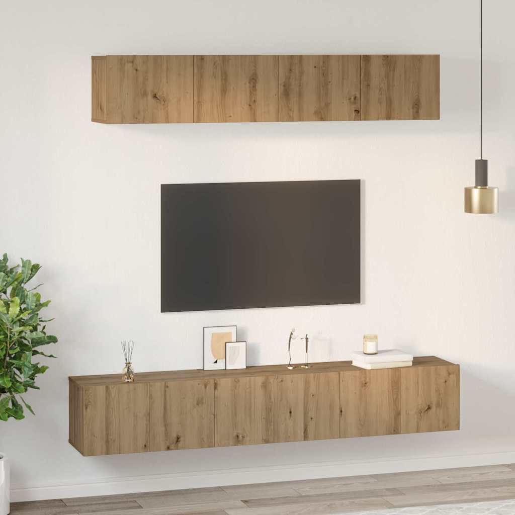 Set mobile TV 5 pcs rovere artigianale 100 x 30 x 30 cm