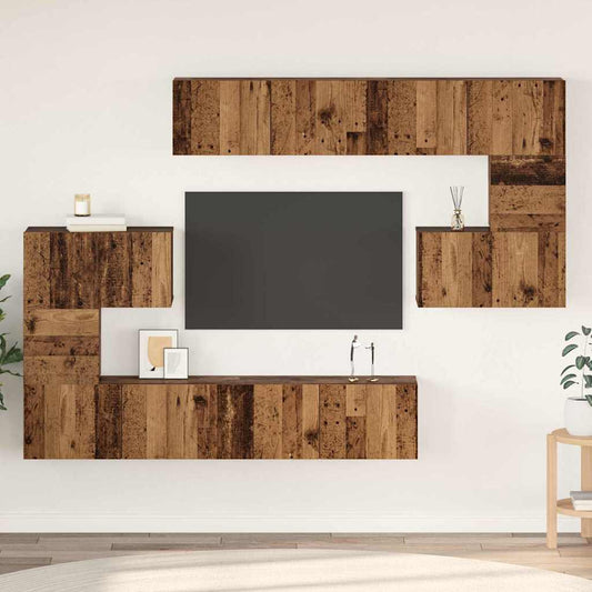 Set mobile TV 8 pcs Legno vecchio 80 x 30 x 30 cm