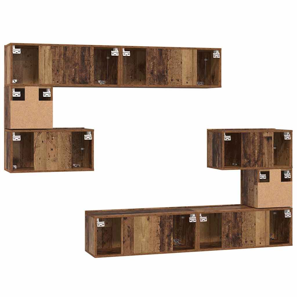 Set mobile TV 8 pcs Legno vecchio 80 x 30 x 30 cm