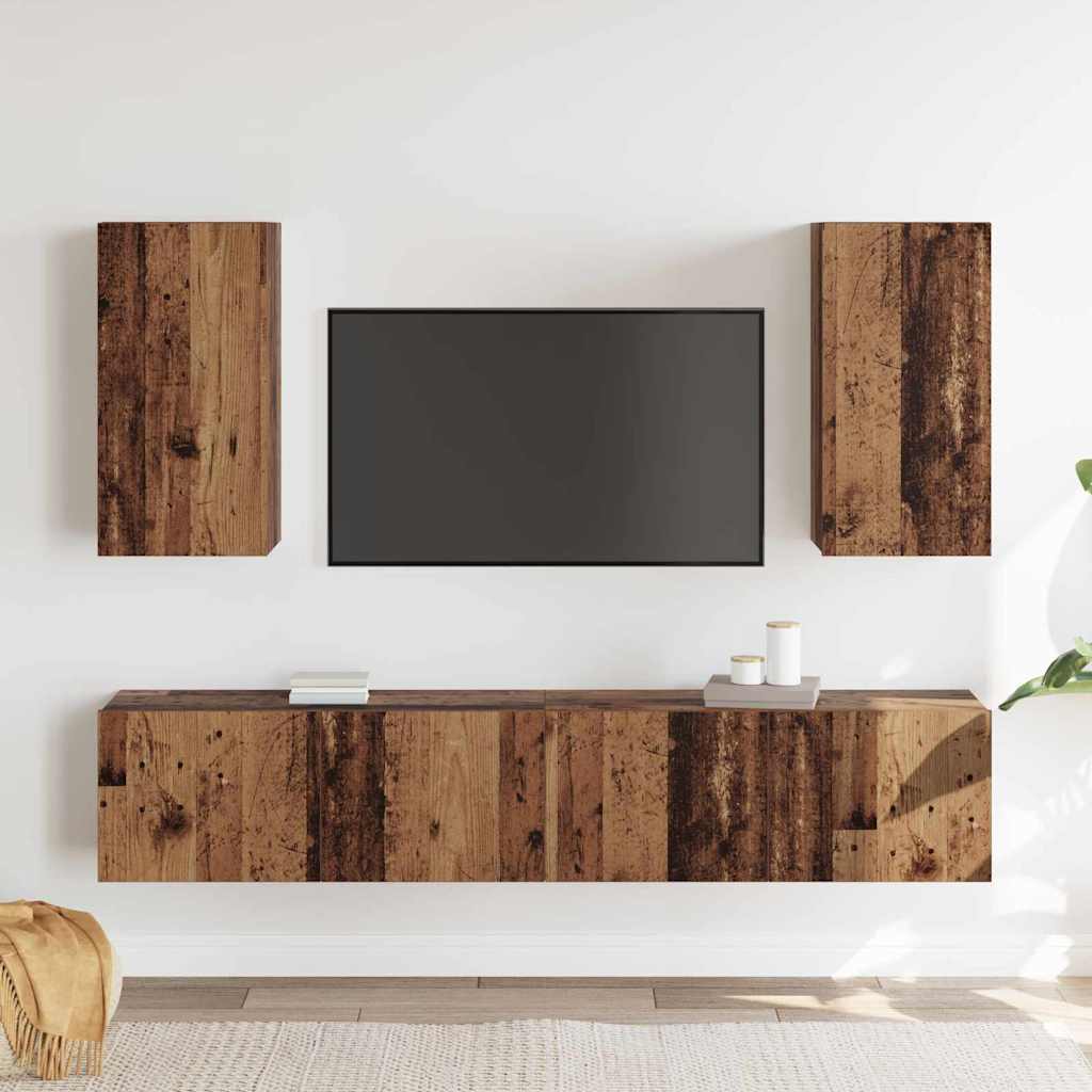 Set mobile TV 4 pcs Legno vecchio 80 x 30 x 30 cm