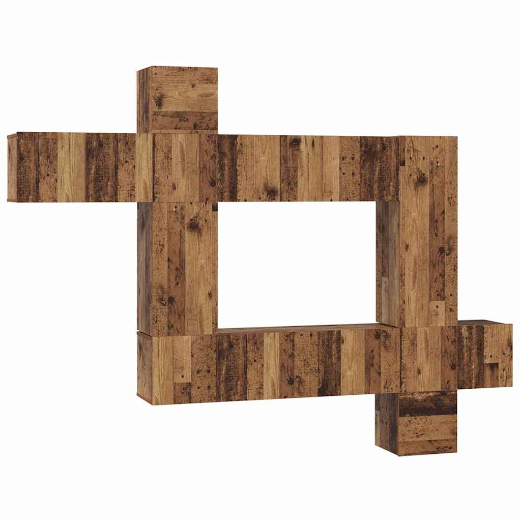 Set mobile TV 10 pcs Legno vecchio 30.5 x 30 x 90 cm