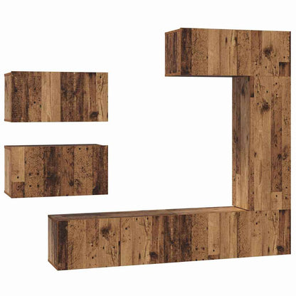 Set mobile TV 6 pcs Legno vecchio 30.5 x 30 x 90 cm