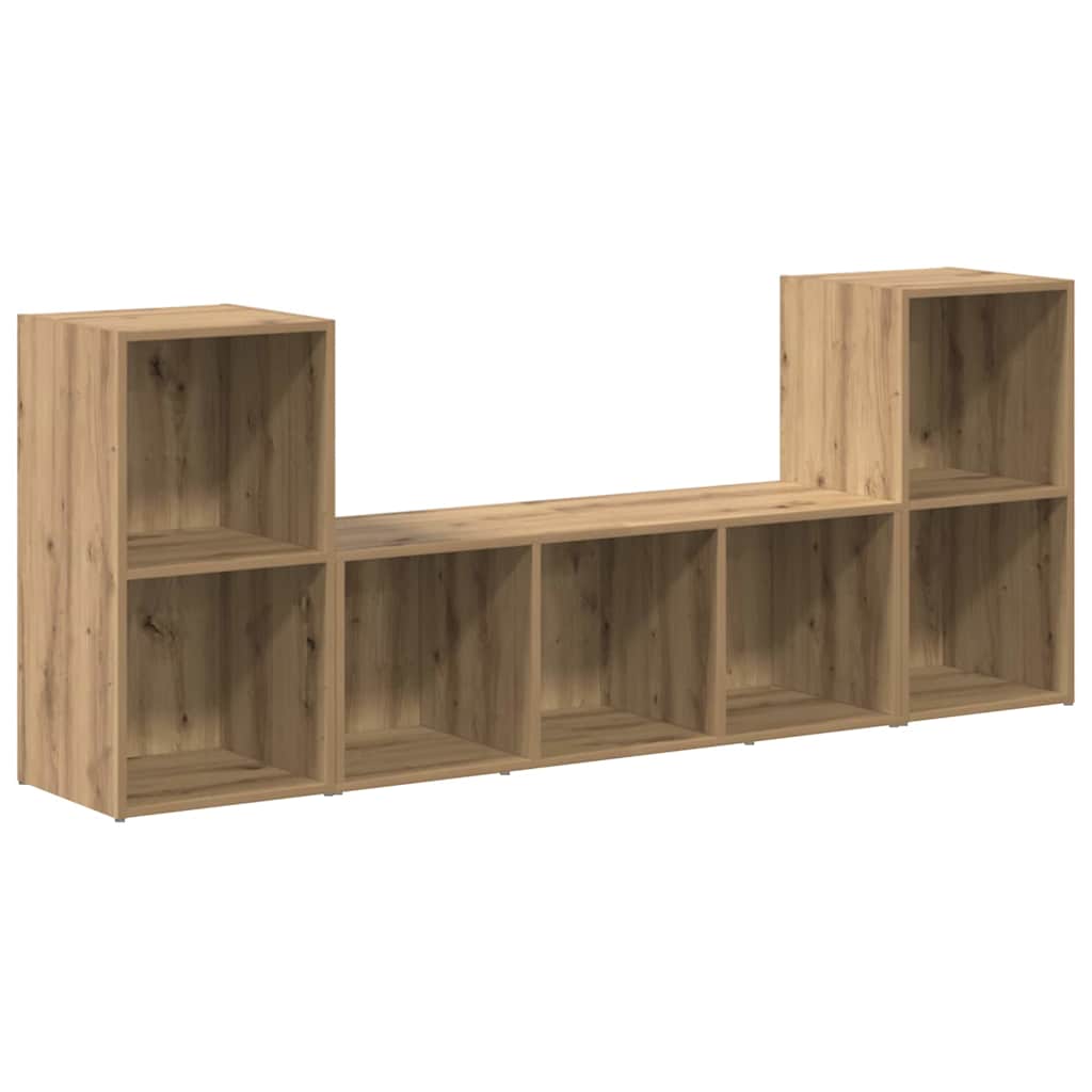 Mobile TV 3 pcs Marrone 107 x 35 x 37 cm Legno multistrato