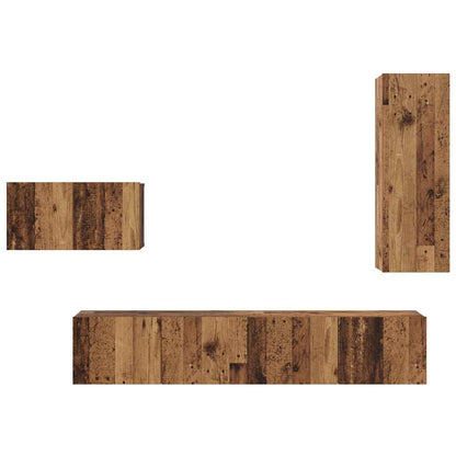 Set mobile TV 4 pcs Legno vecchio 30.5 x 30 x 90 cm