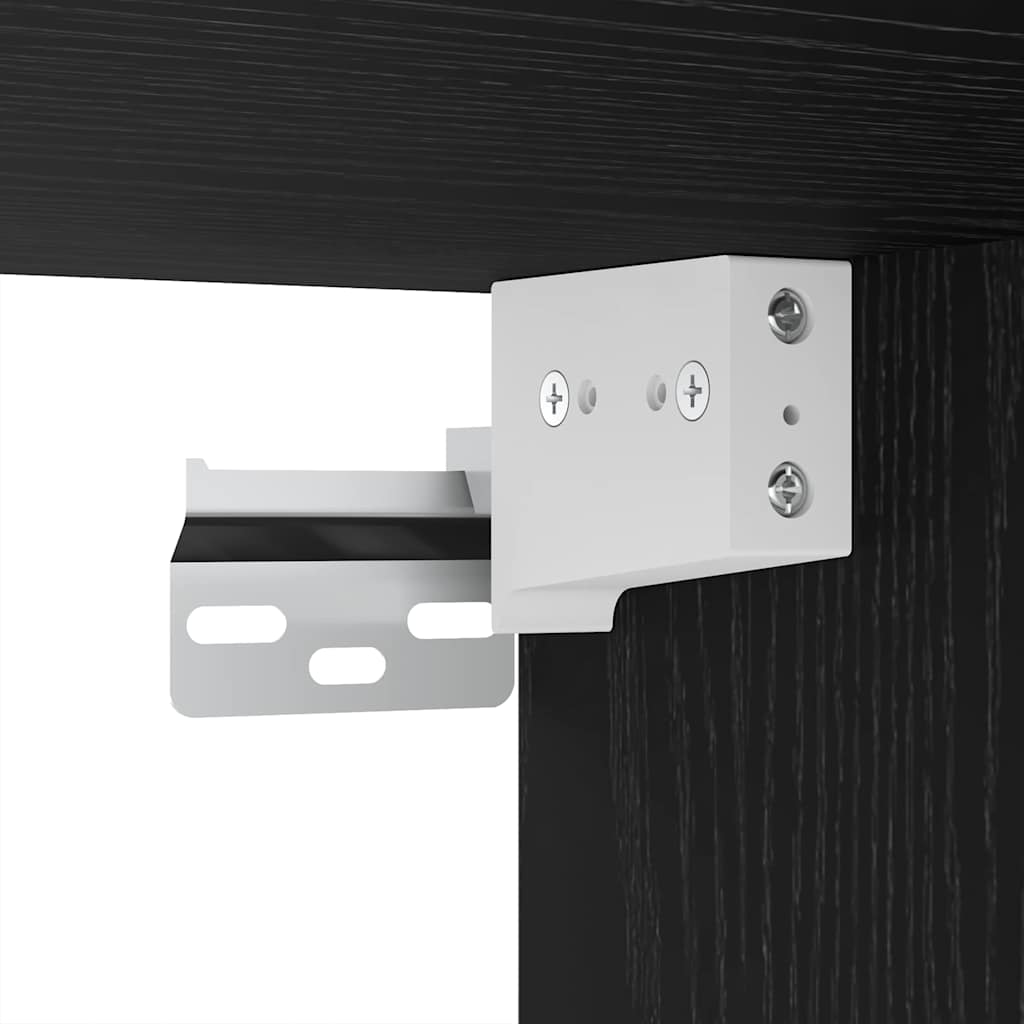 Set mobile TV 4 pcs Rovere nero 30.5 x 30 x 90 cm