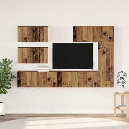 Set mobile TV 6 pcs Legno vecchio 30.5 x 30 x 90 cm