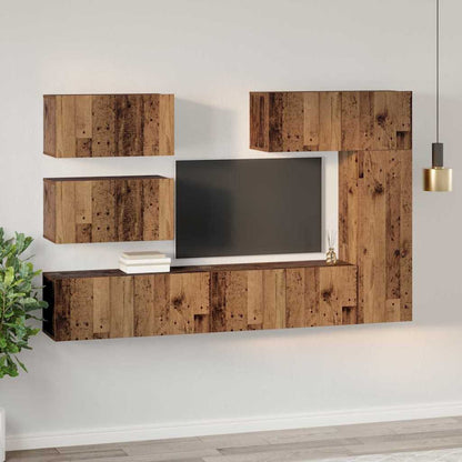 Set mobile TV 6 pcs Legno vecchio 30.5 x 30 x 90 cm
