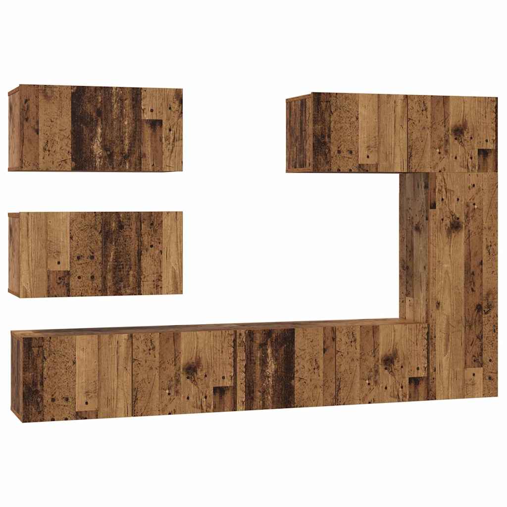 Set mobile TV 6 pcs Legno vecchio 30.5 x 30 x 90 cm
