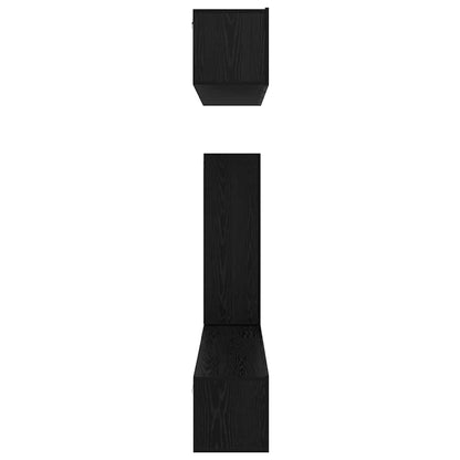 Set mobile TV 6 pz Rovere Nero Legno ingegnerizzato | homemem39