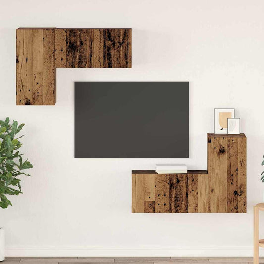 Set mobile TV 4 pcs Legno vecchio 60 x 30 x 30 cm