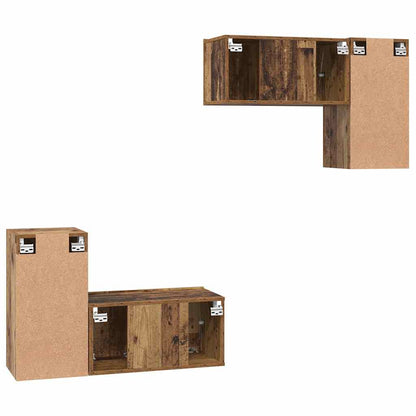 Set mobile TV 4 pcs Legno vecchio 60 x 30 x 30 cm