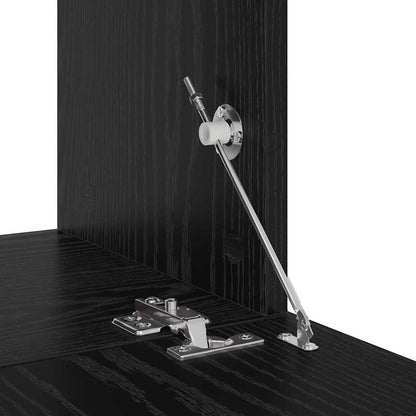 Mobile TV da Parete Rovere nero Legno multistrato