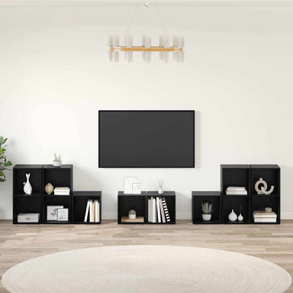 Set di mobili TV 8 pcs Rovere Nero Legno multistrato