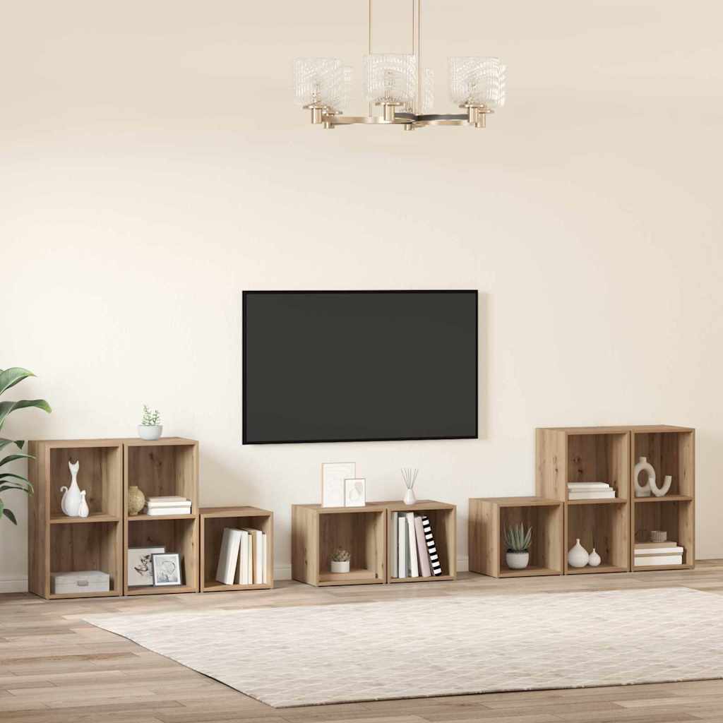 Set di mobili TV 8 pcs Rovere artigianale Legno multistrato