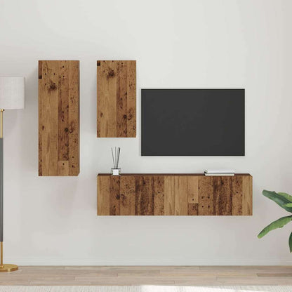 Set mobile TV 4 pcs Legno vecchio 30.5 x 30 x 90 cm