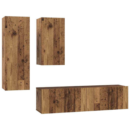 Set mobile TV 4 pcs Legno vecchio 30.5 x 30 x 90 cm