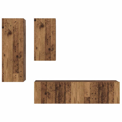 Set mobile TV 4 pcs Legno vecchio 30.5 x 30 x 90 cm