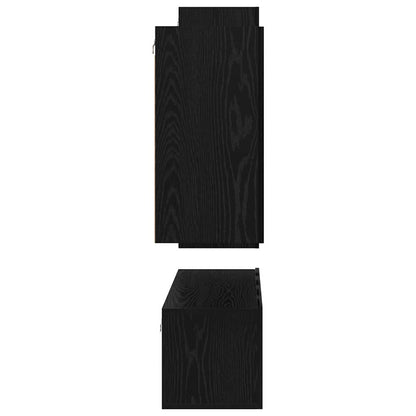 Set mobile TV 4 pcs Rovere nero 30.5 x 30 x 90 cm