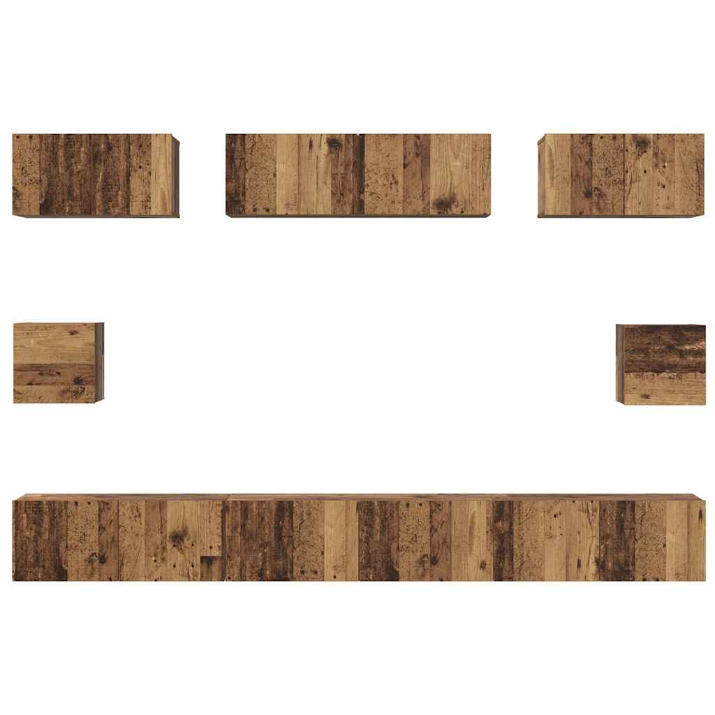 Set di mobili TV Legno vecchio Legno multistrato