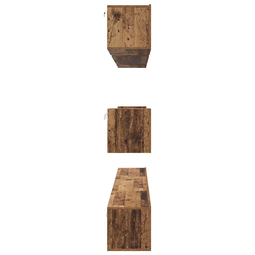 Set mobile TV 8 pz Legno vecchio Legno ingegnerizzato