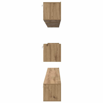 Set mobile TV 8 pcs Rovere artigianale Legno multistrato | homemem39