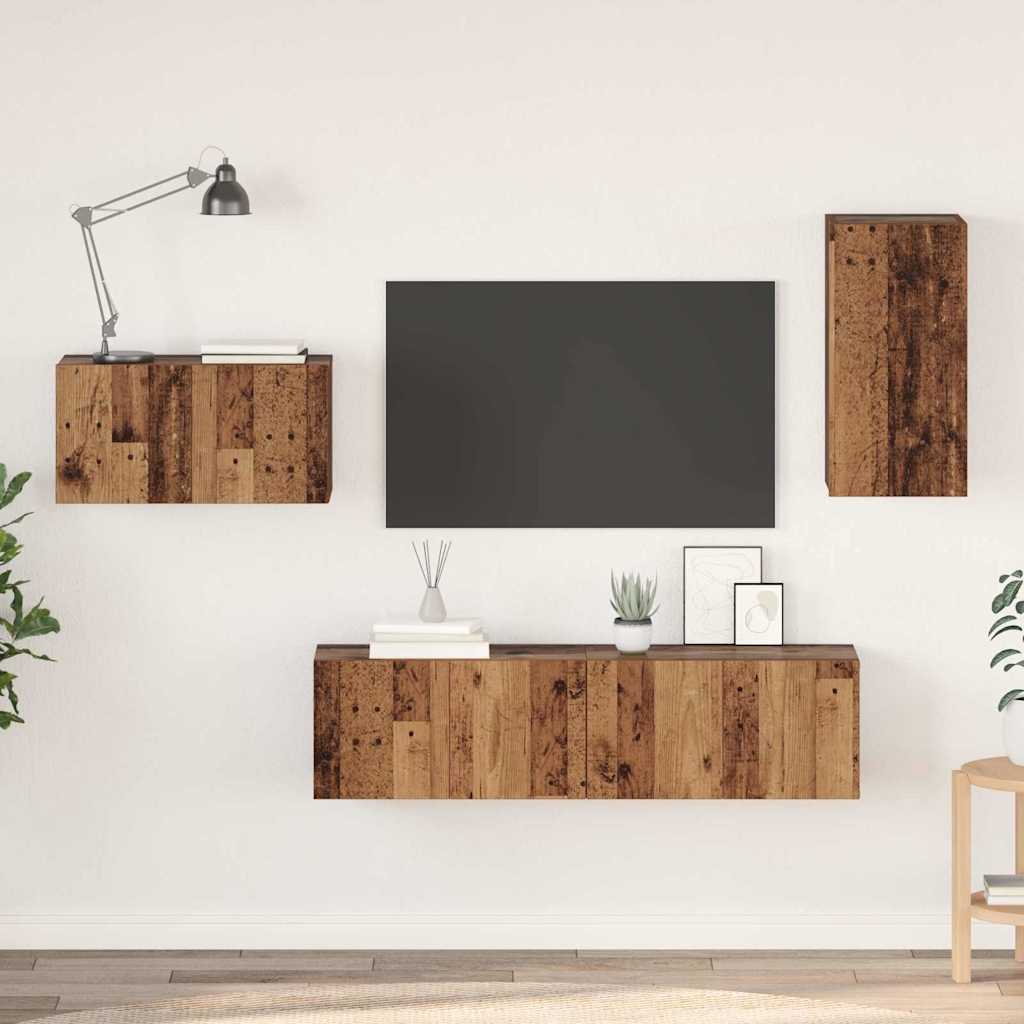 Set mobile TV 4 pcs Legno vecchio 30.5 x 30 x 60 cm