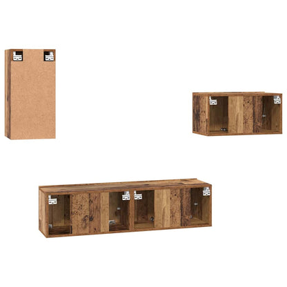 Set mobile TV 4 pcs Legno vecchio 30.5 x 30 x 60 cm