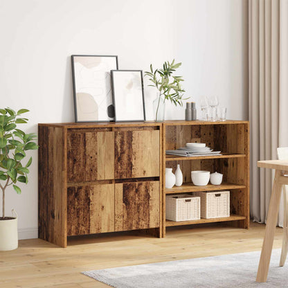 Credenza 2 pcs Legno vecchio 70 x 41 x 75 cm Legno multistrato | homemem39
