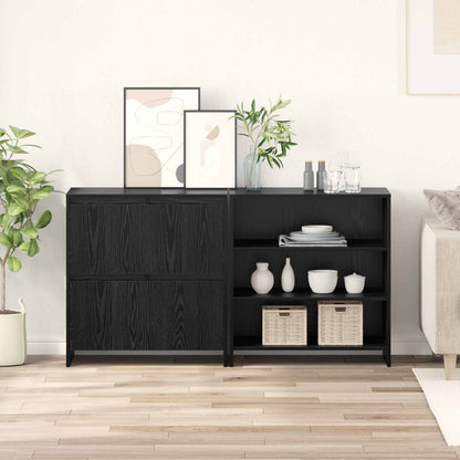 Credenza 2 pcs Rovere Nero 70 x 41 x 75 cm Legno multistrato | homemem39