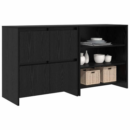 Sideboards 2 pcs Rovere nero 70 x 41 x 75 cm Legno multistrato - homemem39