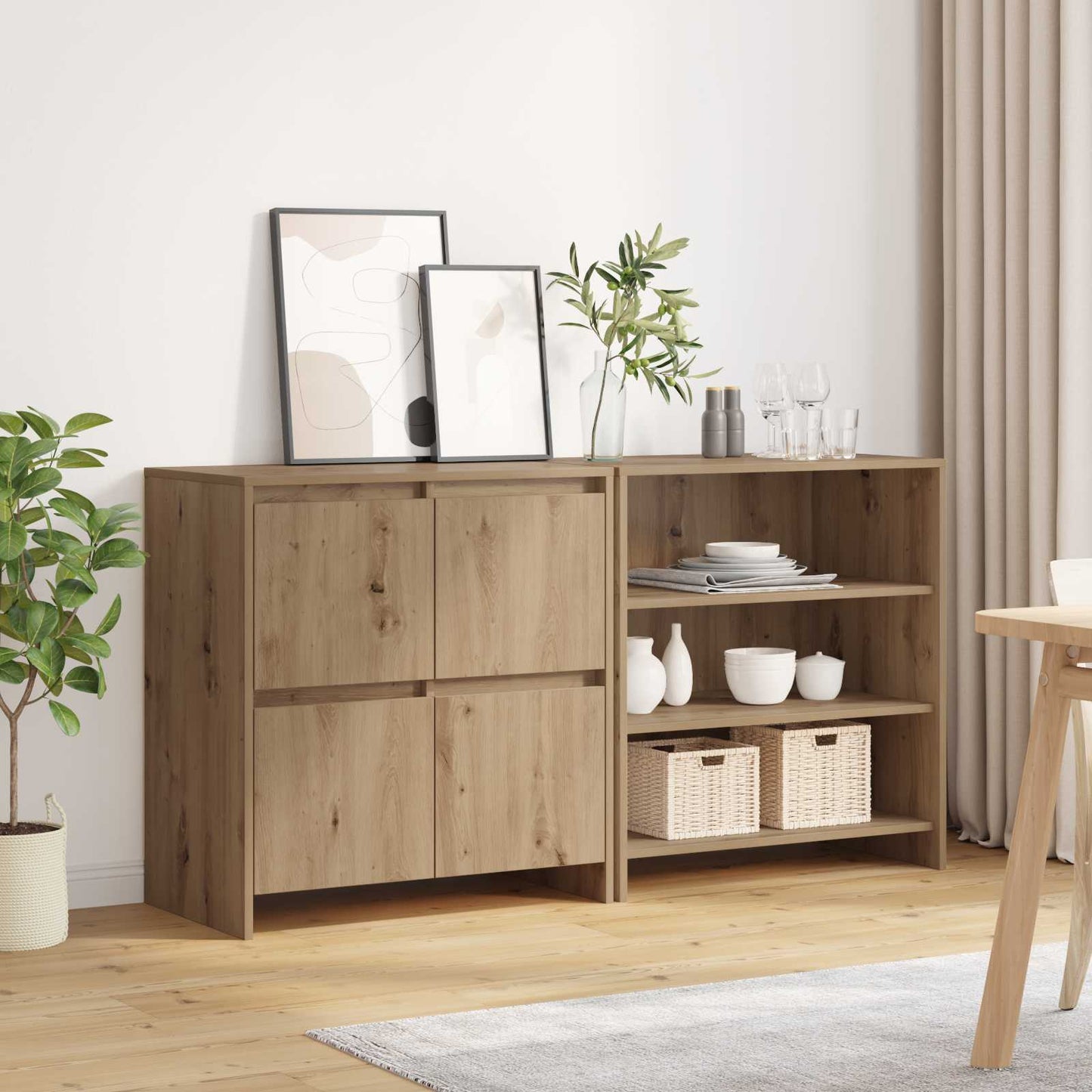 Credenza 2 pcs Rovere artigianale 70 x 41 x 75 cm