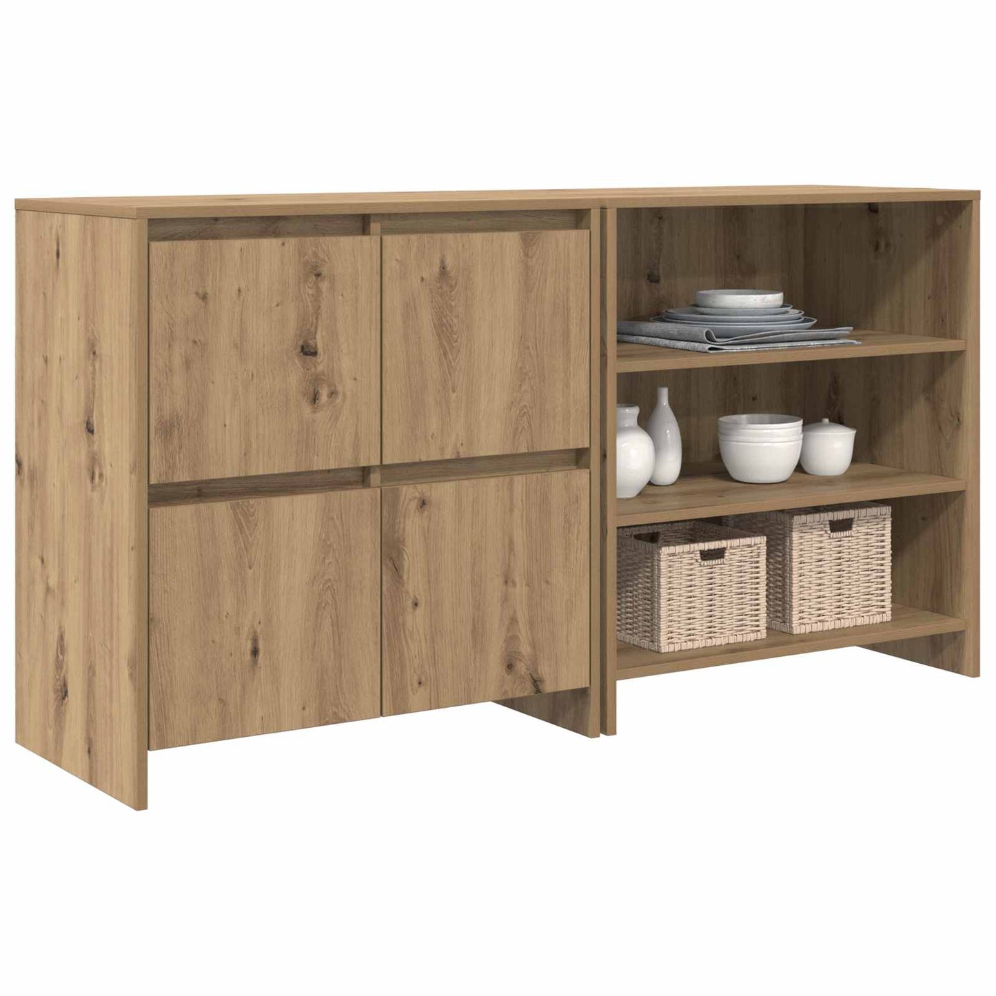 Credenza 2 pcs Rovere artigianale 70 x 41 x 75 cm