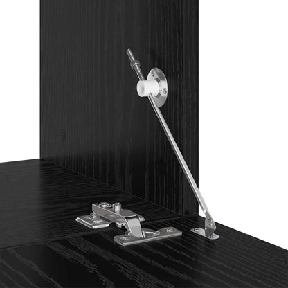 Set mobile TV 8 pcs Rovere nero 80 x 30 x 30 cm