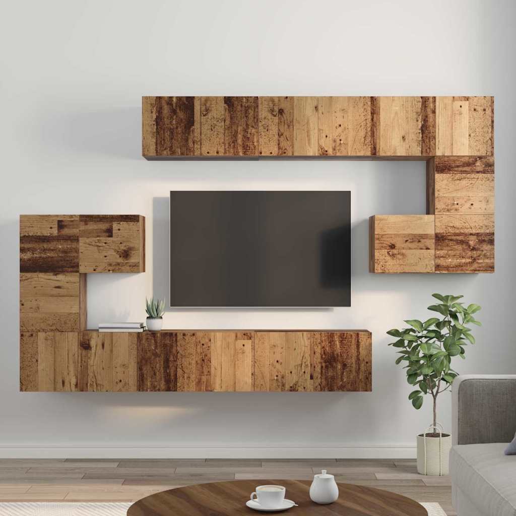 Set mobile TV 10 pcs Legno vecchio 60 x 30 x 30 cm