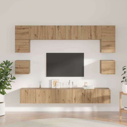 Set mobile TV 8 pcs Rovere artigianale Legno multistrato | homemem39