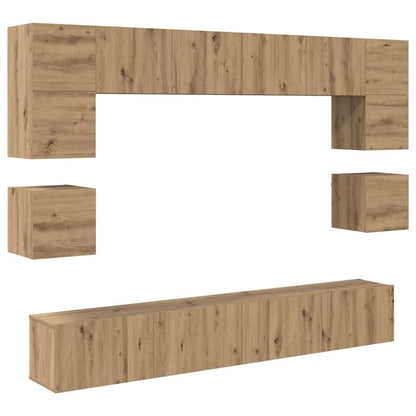 Set mobile TV 8 pcs Rovere artigianale Legno multistrato | homemem39