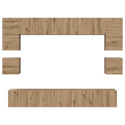 Set mobile TV 8 pcs Rovere artigianale Legno multistrato | homemem39