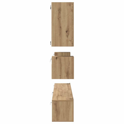 Set mobile TV 8 pcs Rovere artigianale Legno multistrato | homemem39