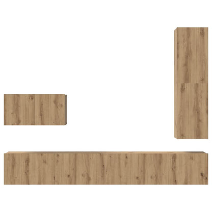 Set mobile TV 4 pcs rovere artigianale 30.5 x 30 x 110 cm