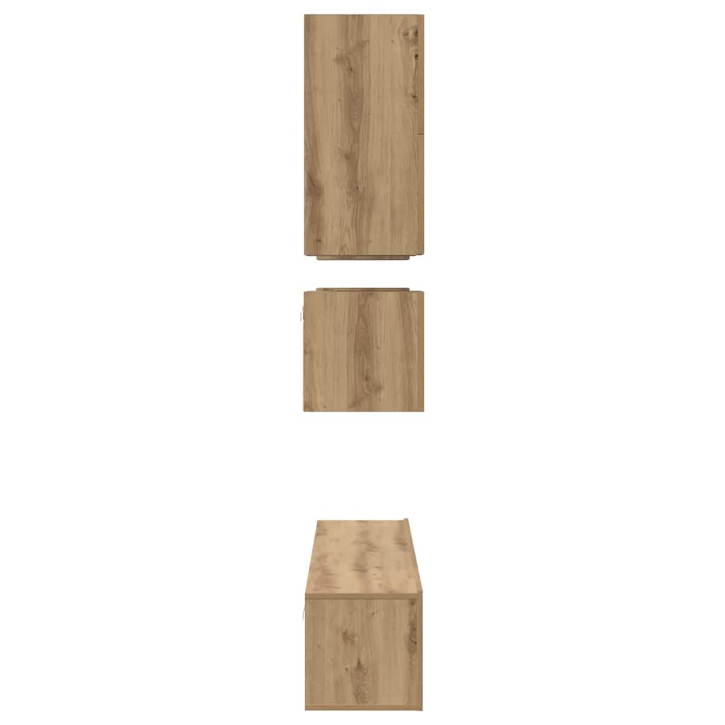 Set mobile TV 8 pcs Rovere artigianale Legno multistrato | homemem39