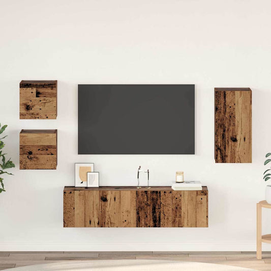 Set di Mobili TV 5 pcs Legno vecchio 30.5 x 30 x 60 cm